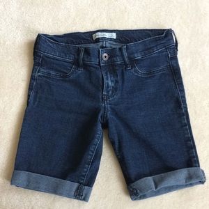 Abercrombie Kids Sz 16 dark wash shorts